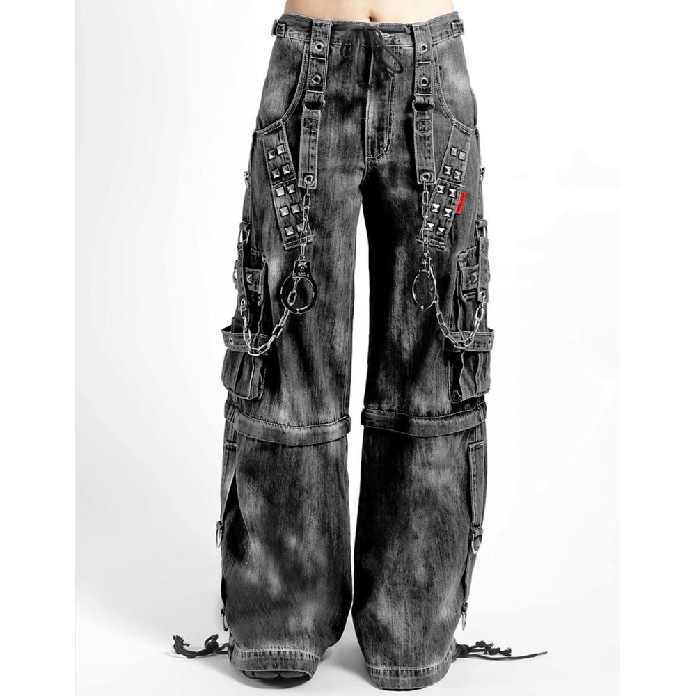 Tripp NYC - Lock Up Denim Storm Wash Wijde broek - Zwart